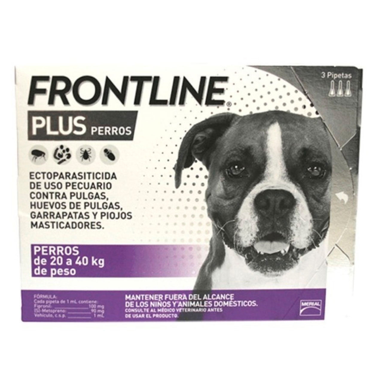 Caja De 3 Pipetas Frontline Plus Para Perro 20 40 kg