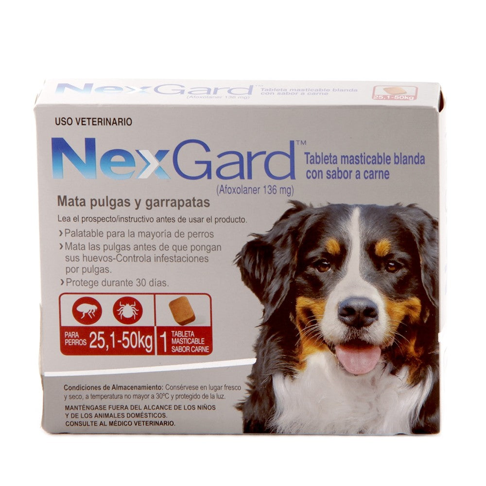 Nexgard -Antipulgas y Garrapatas para Perro - 3 Tabletas, perro, Merial, Mister Mascotas