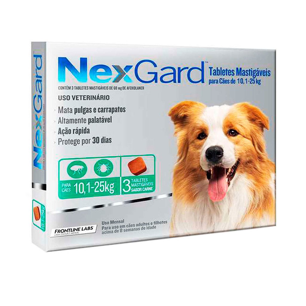 Nexgard -Antipulgas y Garrapatas para Perro - 3 Tabletas, perro, Merial, Mister Mascotas