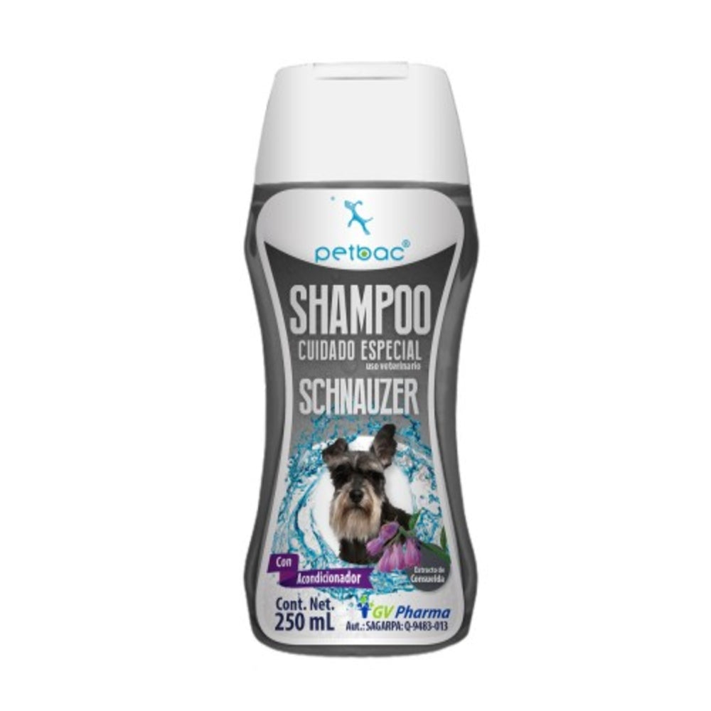 Shampoo para Schnauzer Petbac Cuidado Especial - 250 Ml, Estética, Petbac, Mister Mascotas