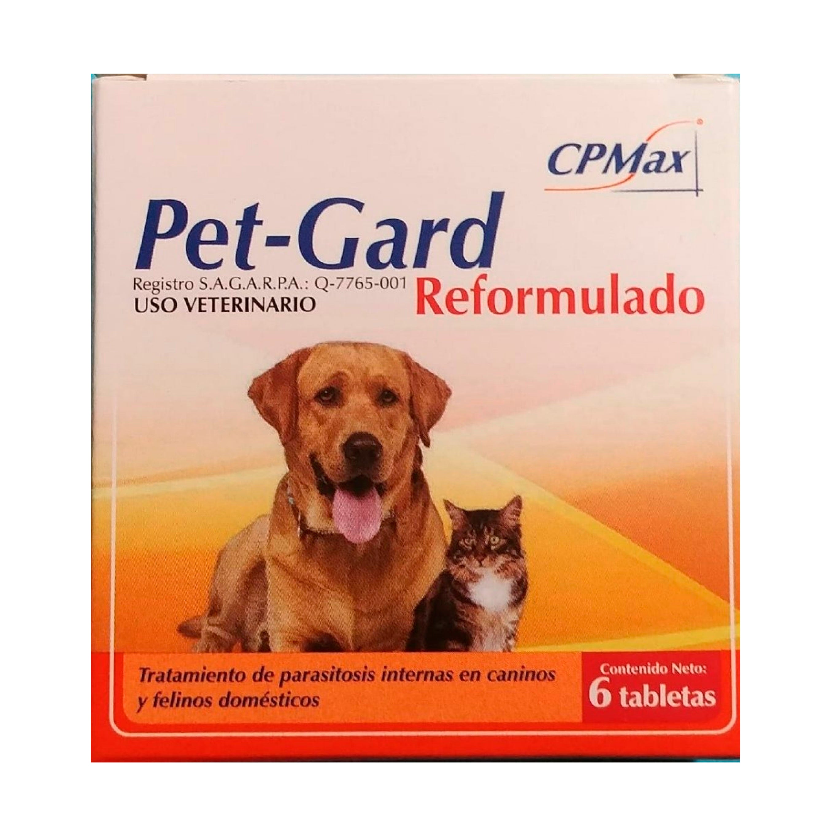 Desparasintante Perro Gato Con 6 Tabletas Para 10kg C/u Pet Gard