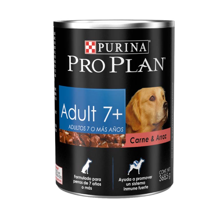 12 Latas Pro Plan Adulto 7+ Carne  y Arroz - Alimento para Perro, perro, ProPlan, Mister Mascotas