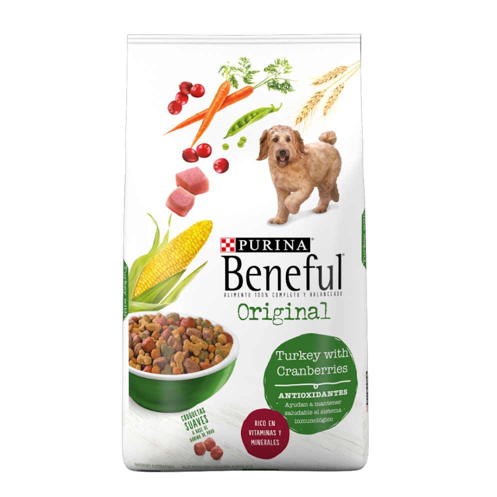 Purina Beneful Adulto Original Pavo y Arandano - Alimento para Perro