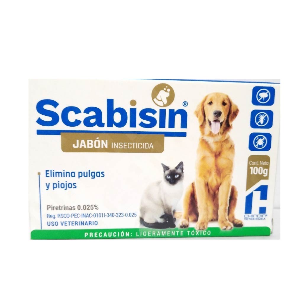 Scabisin Jabón Insecticida Pulgas Y Piojos 100g Con Jabonera - Chinoin