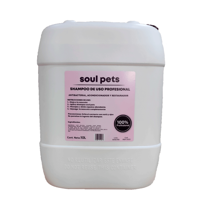 Shampoo para Perros Acondicionador Antibacterial Soul Pets 10 L