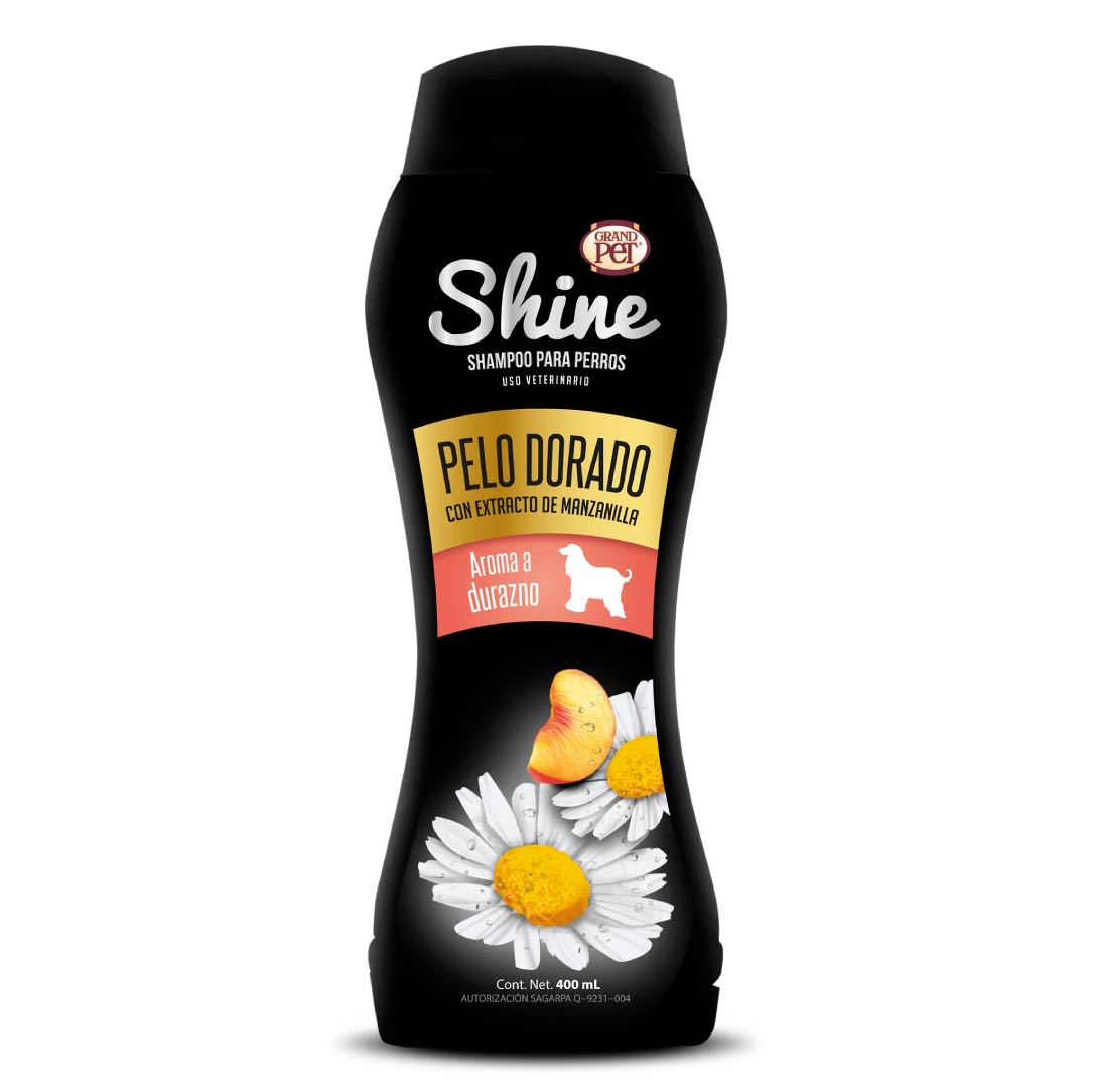 Shampoo pelo dorado GrandPET Shine 400 Ml - Para Perro, Limpieza y Entrenamiento, Grand Pet, Mister Mascotas